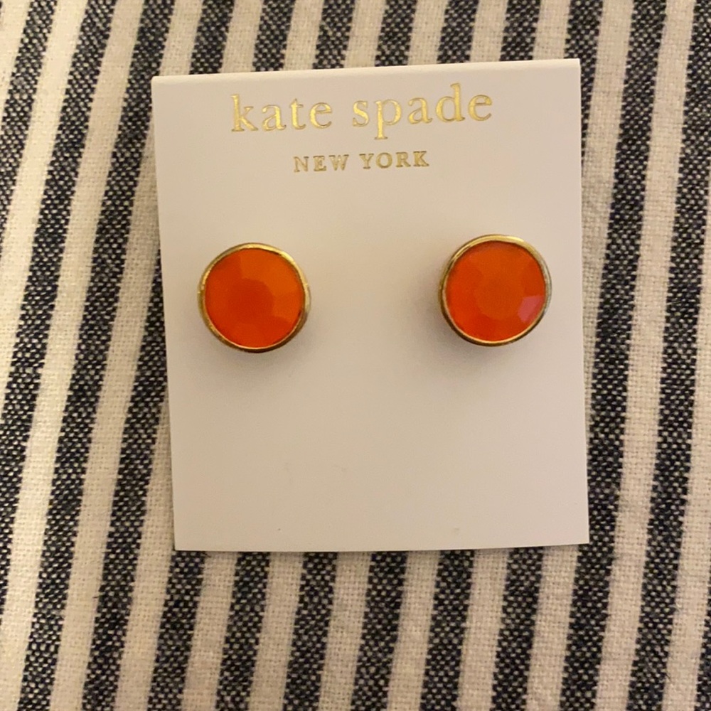 Kate Spade Earrings - orange and gold
